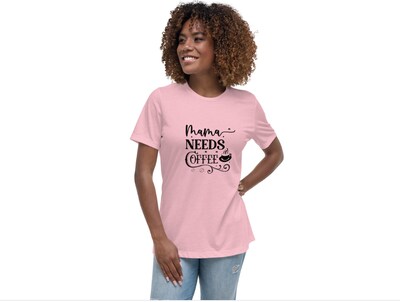 Mama Needs Coffee-Women's Relaxed Cotton T-Shirt - image5